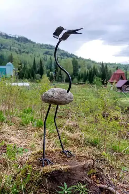 Цапля из камня